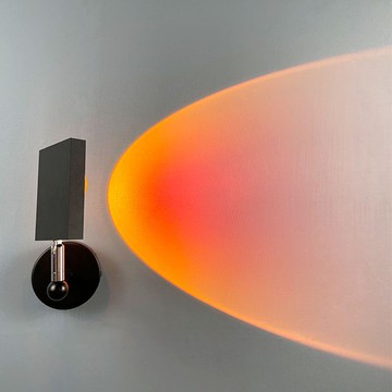 落日燈INS網紅拍照投影墻壁燈彩虹氛圍日落裝飾燈床頭夕陽紅壁燈鑫弘-數碼配件