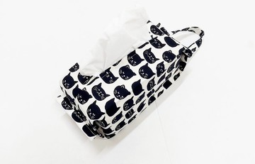 跩跩貓【面紙套】【可拆-含釦可調節】吊掛式衛生紙套-車用家用