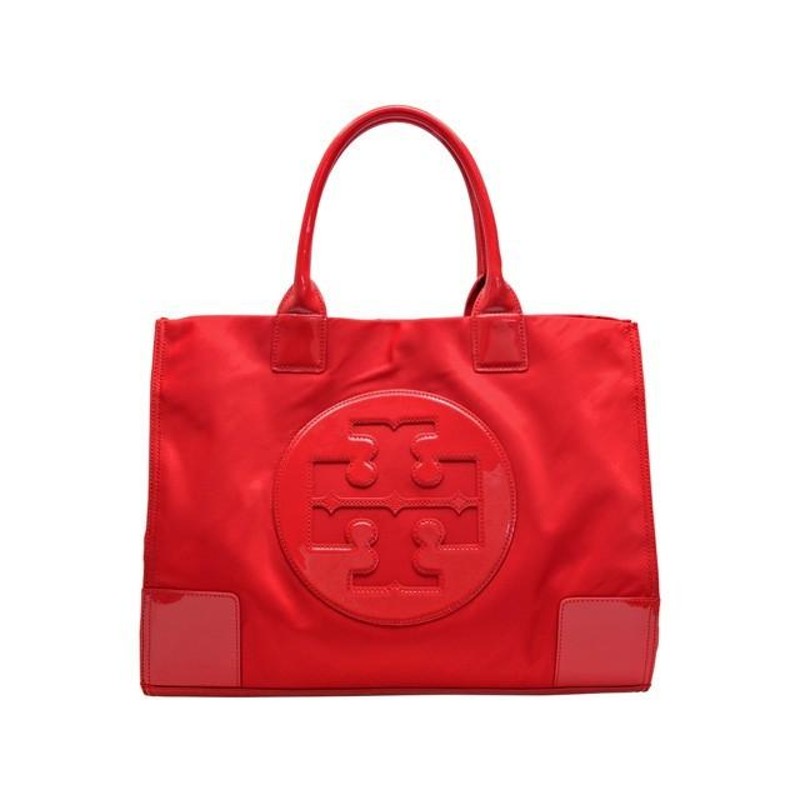 TORY BURCH  ロゴトートバッグ　ナイロン 黒 A4収納 保存袋付き.