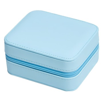 A&R 時尚馬卡色系簡約便攜寶貝首飾品盒  藍色  1個