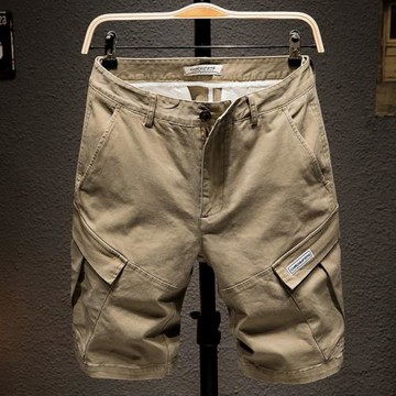 余文樂工裝褲男潮牌寬松大碼中褲韓版潮流五分褲男士休閑短褲夏季