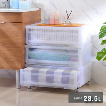 [Keyway聯府] 抽屜整理箱 置物箱 收納箱 透明抽屜櫃 單層櫃 衣物箱 抽屜箱 LG300【139百貨】