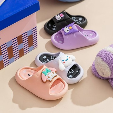 mori🎀mori【現貨當天出貨】兒童拖鞋 寶寶拖鞋 室內拖鞋 防滑防臭 美樂蒂 玉桂狗 可外穿拖鞋 親子拖鞋