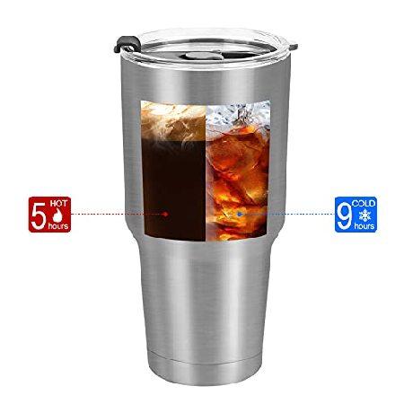 Pack Insulated Tumblers, 30oz Stainless Steel Tumbler, Double Wall Vacuum Tumbler Coffee Cup, Stainless Steel Travel Mug with Lid and Straw, Durable