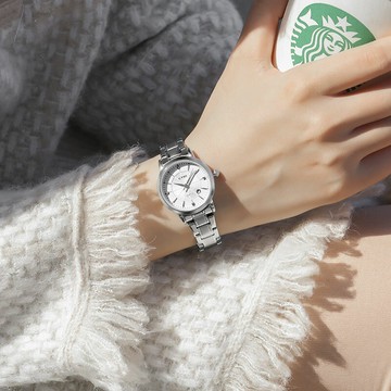 2024新款艾奇手表女高級感簡約氣質小眾學生鋼帶防水輕奢手表女款