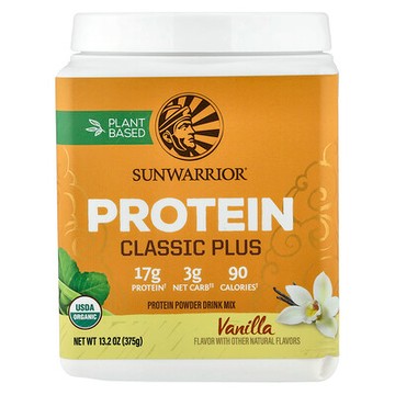 Sunwarrior, Protein Classic Plus，植物基，香草味，13.2 盎司（375 克）