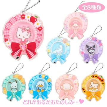 Sanrio 三麗鷗 推し活 造型壓克力吊飾 拼裝壓克力吊飾 荷葉邊花朵 (隨機出貨) 125237