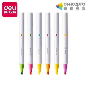 得力Deli NUSIGN雙色螢光筆/混色出貨/ENS720｜Officepro總務倉庫