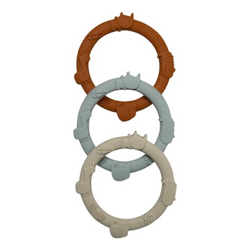 Loulou Lollipop 加拿大 100%食品級  3個固齒器  莫蘭迪色  1組