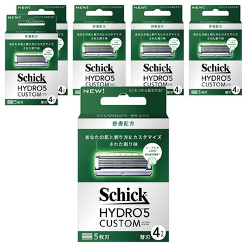 Schick 舒適牌 水次元5辨型舒膚配方刀片  4片  6盒