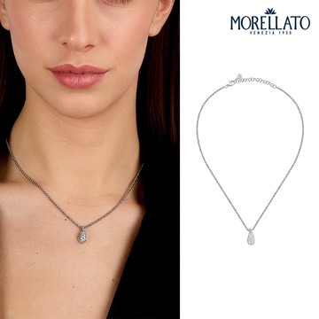 【MORELLATO】Design 不鏽鋼晶滴項鍊-銀色 SAYP04