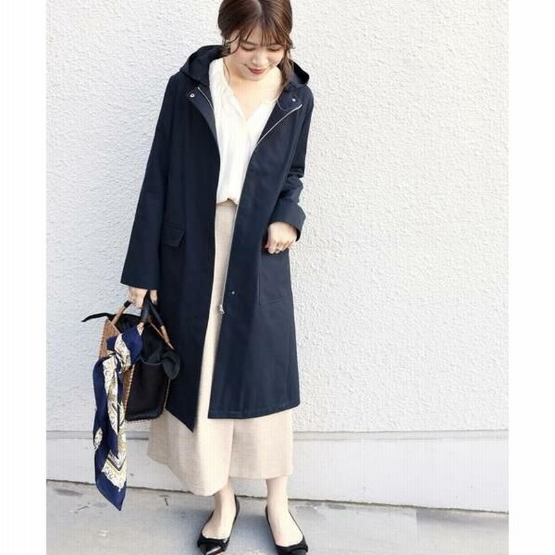 美品　ships コットンフードライナーコート SHIPS for women / シップスウィメン コットンフードライナー