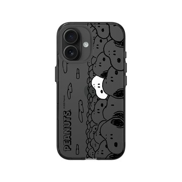 iPhone 16 Clear (相機按鈕) 酷墨灰 - 史努比 Snoopy - 滿滿的Snoopy