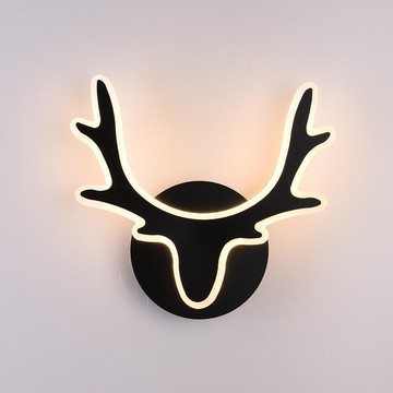 110V鹿角壁燈 代簡約臥室床頭燈 led壁燈 背景墻燈 北歐燈 客廳燈 過道燈  一間喵喵屋
