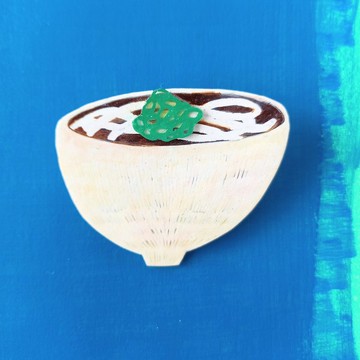 奇怪的胸針烏龍麵手繪獨一無二的物品