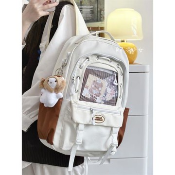 日系ins學院風初中生雙肩包大學生小眾設計可愛書包森系少女背包