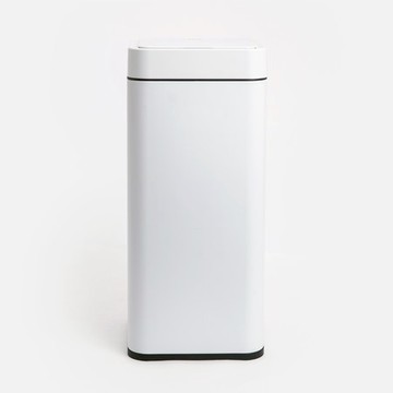 EKO感應充電式金屬垃圾桶20L 白色