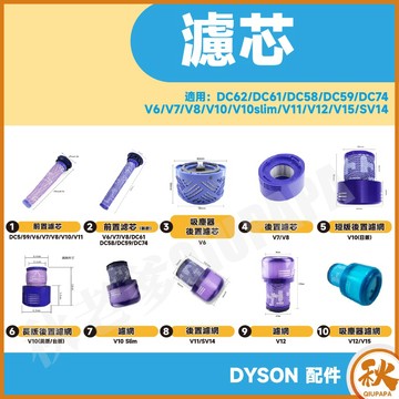 dyson 戴森吸塵器配件 濾網 濾芯 吸塵器濾網 濾心 吸塵器過濾棉 V6 V7 V8 V10