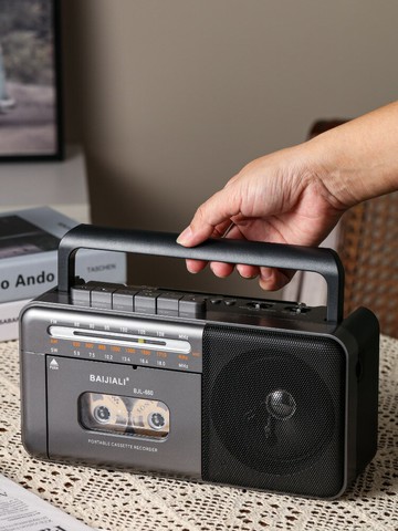 【物美價廉】復古磁帶收錄機經典懷舊卡帶機收音錄音藍牙可充電便攜磁帶播放機