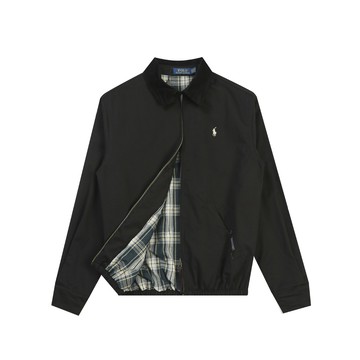 SS秋冬新款拉夫RL復古老幹部燈芯絨翻領拉鏈中古男女同款夾克外套鑫弘-錦衣華服