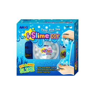 AMOS 阿摩司 i-Slime DIY 史萊姆組 安全無毒  1盒  粉藍白珠款