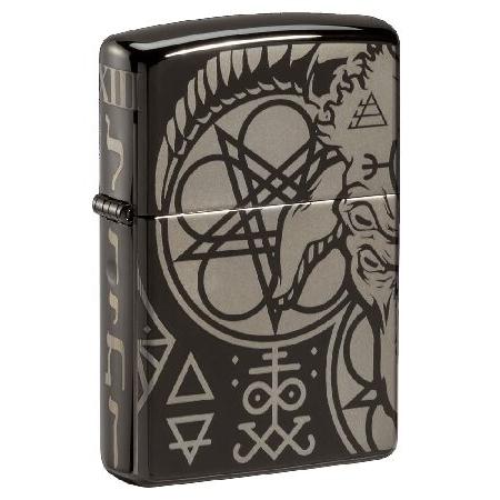 Zippo Occult Design High Polish Black Pocket Lighter並行輸入