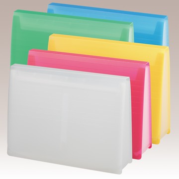 LIHIT LAB. 透明6層風琴夾-底層密合型(A-5050-1)藍