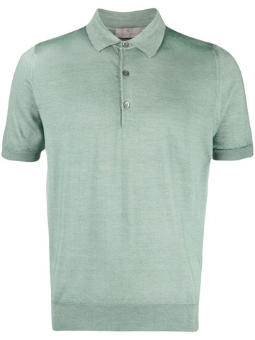 Canali - short-sleeve polo shirt - men - Wool/Silk - 48 - Green