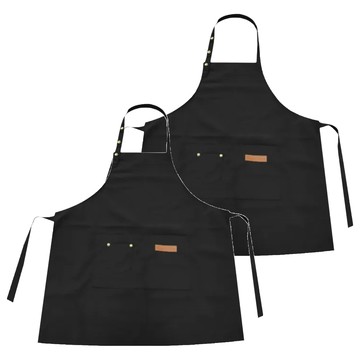 BOACUP 防潑水口袋圍裙  黑色  2件