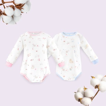 【領取媽媽禮限定體驗價 5折】長袖棉肩開包屁衣