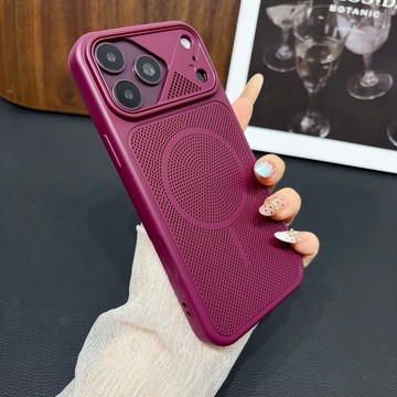 網格全機散熱手機殼 鎧甲鏡頭框保護  Magsafe磁吸保護殼 適用iPhone18 17 16 15 14 13