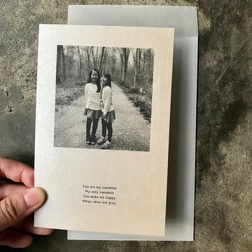 卡片/畢業禮物卡片/照片與句子訂作/描圖紙信封