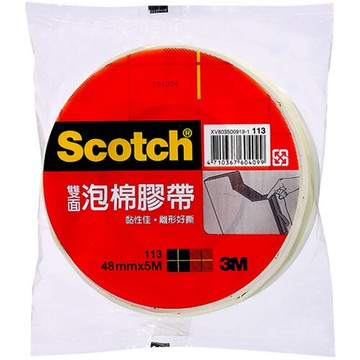 3M Scotch 雙面泡棉膠帶 48mmX5M 單入袋裝