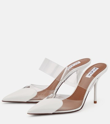 Alaïa Cœur patent leather and PU mules