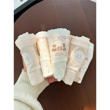 有點美妙呀~18cm加長襠內褲女生純棉襠可愛甜美學生淺色系三角褲
