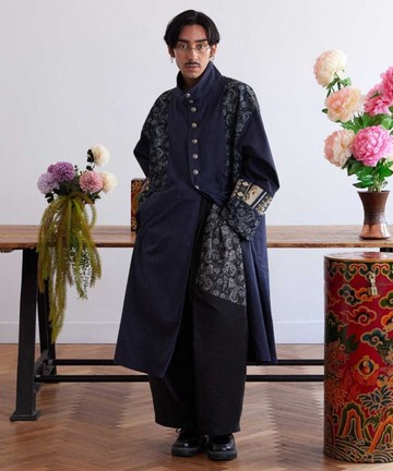 【熱門預購】民族風拼接長版大衣外套 (3色) CAA-5320