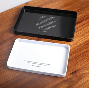 加厚密胺長方形北歐水杯托盤茶盤家用客廳甜品水果盤子ins收納盤