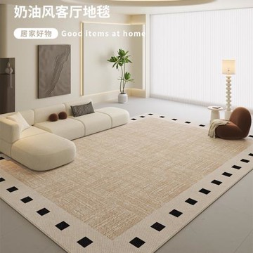 奶油風地毯客廳工廠新款沙發地墊輕奢免洗可擦臥室家用地毯墊