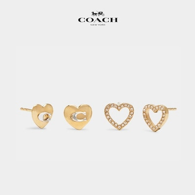 Coach コーチ レディース 彼女へのプレゼント Heart Pendant ハート ダブルペアー ピアス 6068 通販 Lineポイント最大1 0 Get Lineショッピング