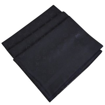 LV M96987 Monogram Classic 羊毛混紡經典花紋長圍巾/披肩(黑)