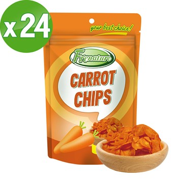 Frenature富紐翠-脆蔬果 紅蘿蔔脆片*24包組 箱購(40g袋裝)