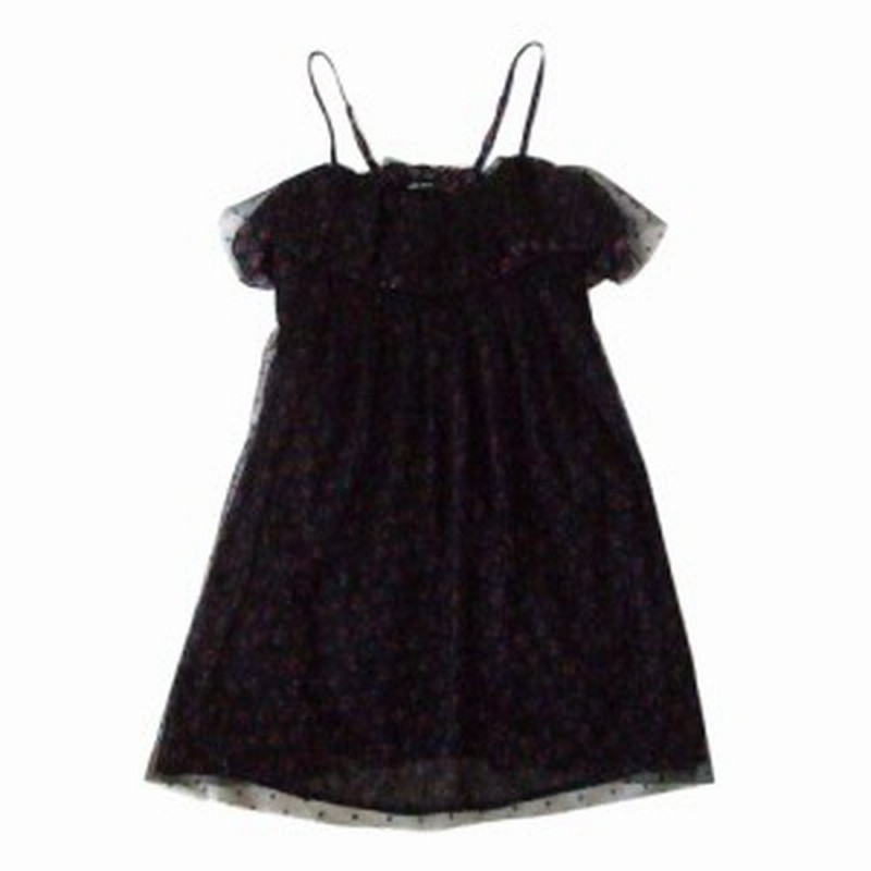 美品 Rose Bud ローズ バッド チュールチュニックワンピース 黒 花柄 ドレス 中古 通販 Lineポイント最大1 0 Get Lineショッピング