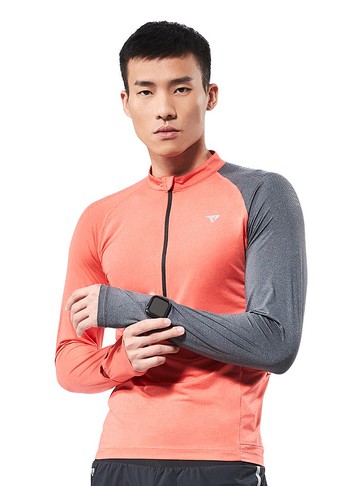 【SUPERACE】零熱力越野長袖上衣 / 男款/橘紅