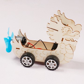 🌈DIY 端午節diy龍舟風力車科技小製作手工益智益塗鴉立體龍舟