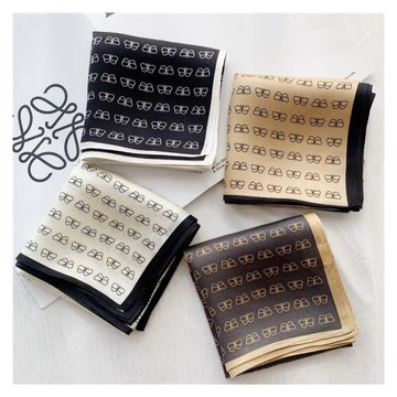 杜比尼小蝴蝶高檔送禮復古真絲絲巾小方巾女百搭春秋薄桑蠶絲圍巾