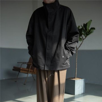 InOurTime 春秋日系機能立領夾克女美式復古cityboy中性短款外套