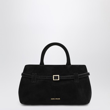 Le Cambon 25 black suede bag