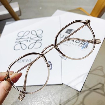 茶色眼鏡框素顏神器顯臉小近視眼鏡防藍光護眼圓臉平鏡女款