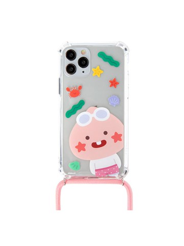 Kakao Friends Little Hello Summer Beach Necklace Phone Case (4 Types) for iPhone