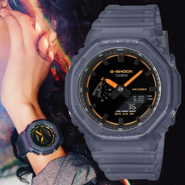 CASIO卡西歐 G-SHOCK 經典八角錶殼 霓虹光影雙顯腕錶 GA-2100K-2A